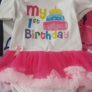 My 1st Birthday tutu onesie 12 months like new